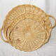 Set of 3 wicker dishes with handles