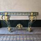 Wrought iron console in Louis XV style, 19th century.