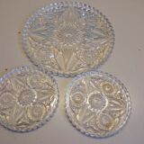 Dish and bottle bottom Vintage Chiseled Glass