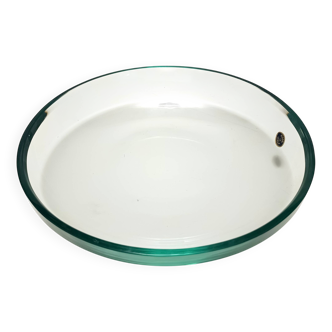 Pièce maîtresse en verre épais / bol à bibelots attribué à Fontana Arte, Italie