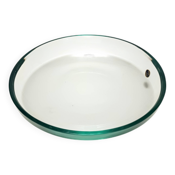 Elegant Thick Glass Centerpiece / Trinket Bowl attr. to Fontana Arte, Italy