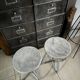 Vintage aluminium cast stools