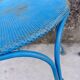 Blue garden chairs