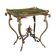 Antique Middle Victorian coffee table in bronze and papier-mâché, England, 19th century.