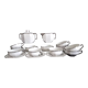 Service à thé art déco, limoges r. dumont pour 6 personnes (19 pièces)
