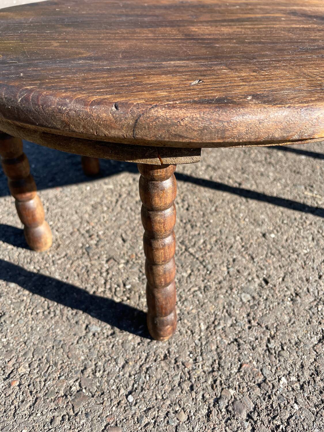 Small coffee table in turned wood