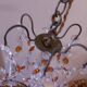 Chandelier to, colored crystal tassels