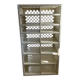 Authentic postal sorting furniture – La Banque Postale – cream metal