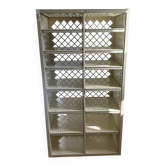 Authentic postal sorting furniture – La Banque Postale – cream metal