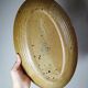Large oval serving dish in vintage Salins handmade stoneware/ceramics from the 1960s.