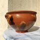 Antique glazed earthenware soup tureen.