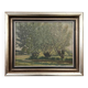 Painting "Trees on the edge of a pond", A.Beauvarlet, Oil on wood