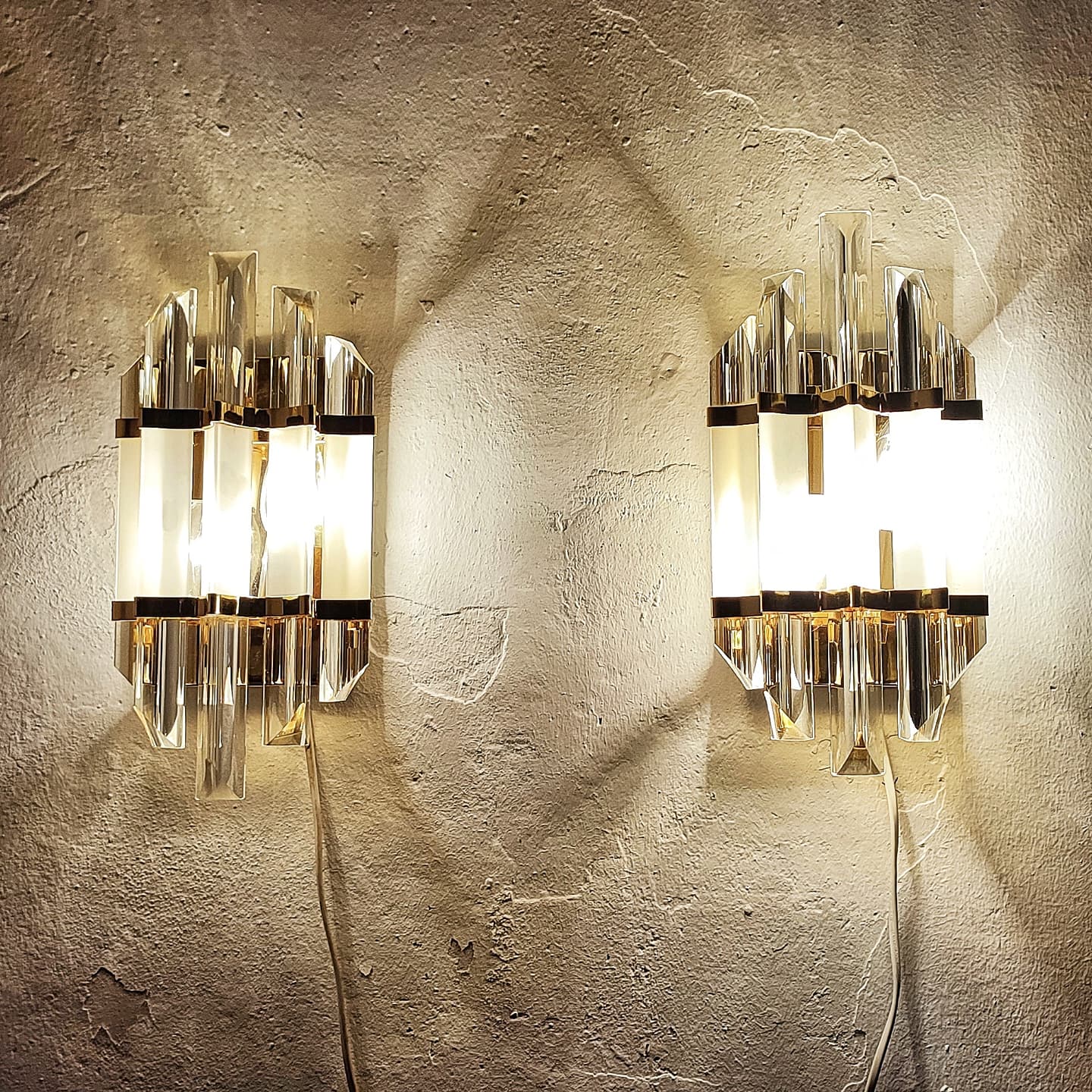 Appliques "Venini" of Murano glass. Italy 1980s.