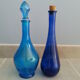 Lot 2 blue glass bottles