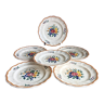 6 assiettes plates de la fin des années 40 Longchamp modèle Mistral