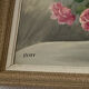 Painting vintage pink flowers