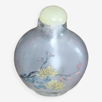 Tabatière chinoise ancienne en porcelaine à double décors