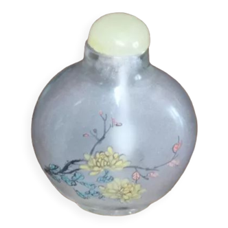 Tabatière chinoise ancienne en porcelaine à double décors