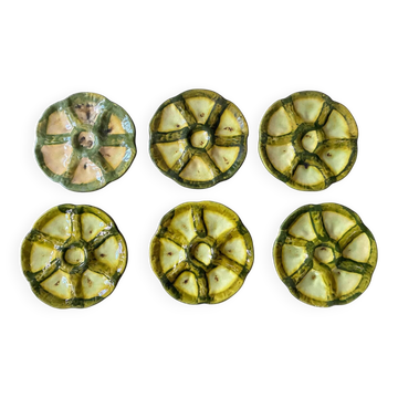 Set of 6 oyster plates Vallauris