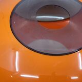 luigi colani plexiglass orange ufo space age pendant chandelier, 1970