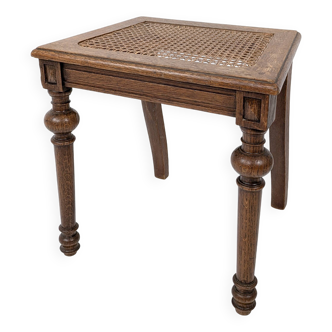 Tabouret vintage tressé viennois tourné table d'appoint vieux tabouret de piano banc de piano orneme