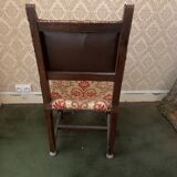 Chaise ancienne en bois et tissu