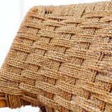 Pair of rope and wood armchairs - 1950s