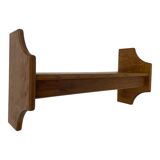 Vintage wooden wall shelve rack bookshelf in oak