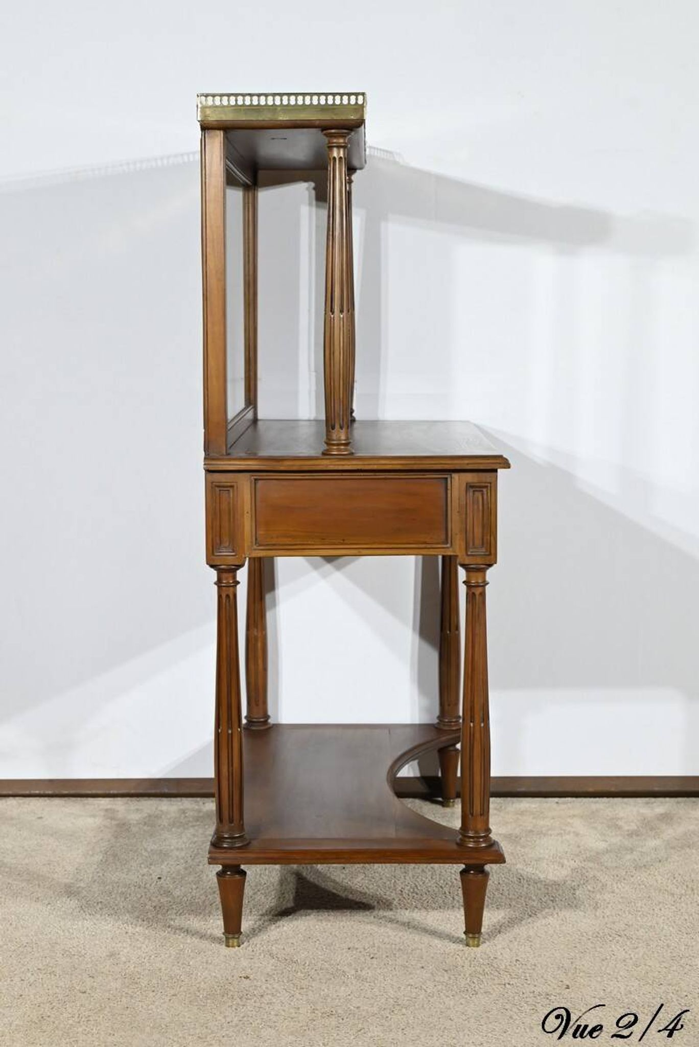 Table console en merisier, style Louis XVI, fin XIXème