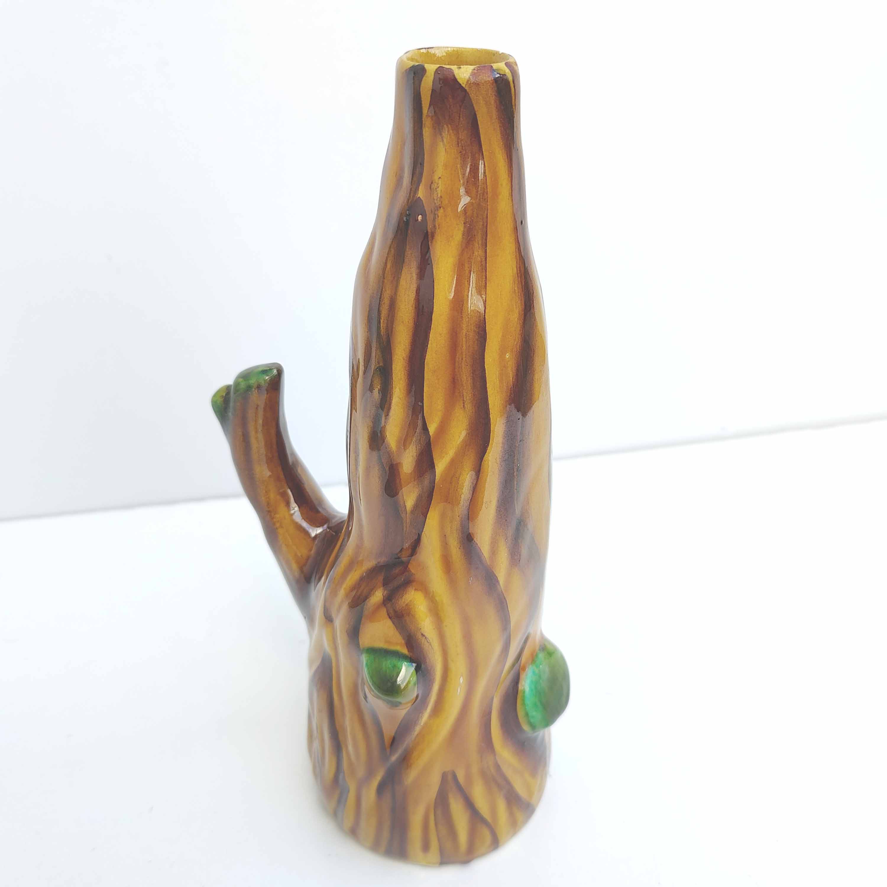 Vallauris ceramic decanter bottle tree trunk style