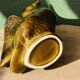 Pichet canard en barbotine, vert kaki