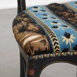 Antique French Napoleon III chair inlaid with mother-of-pearl