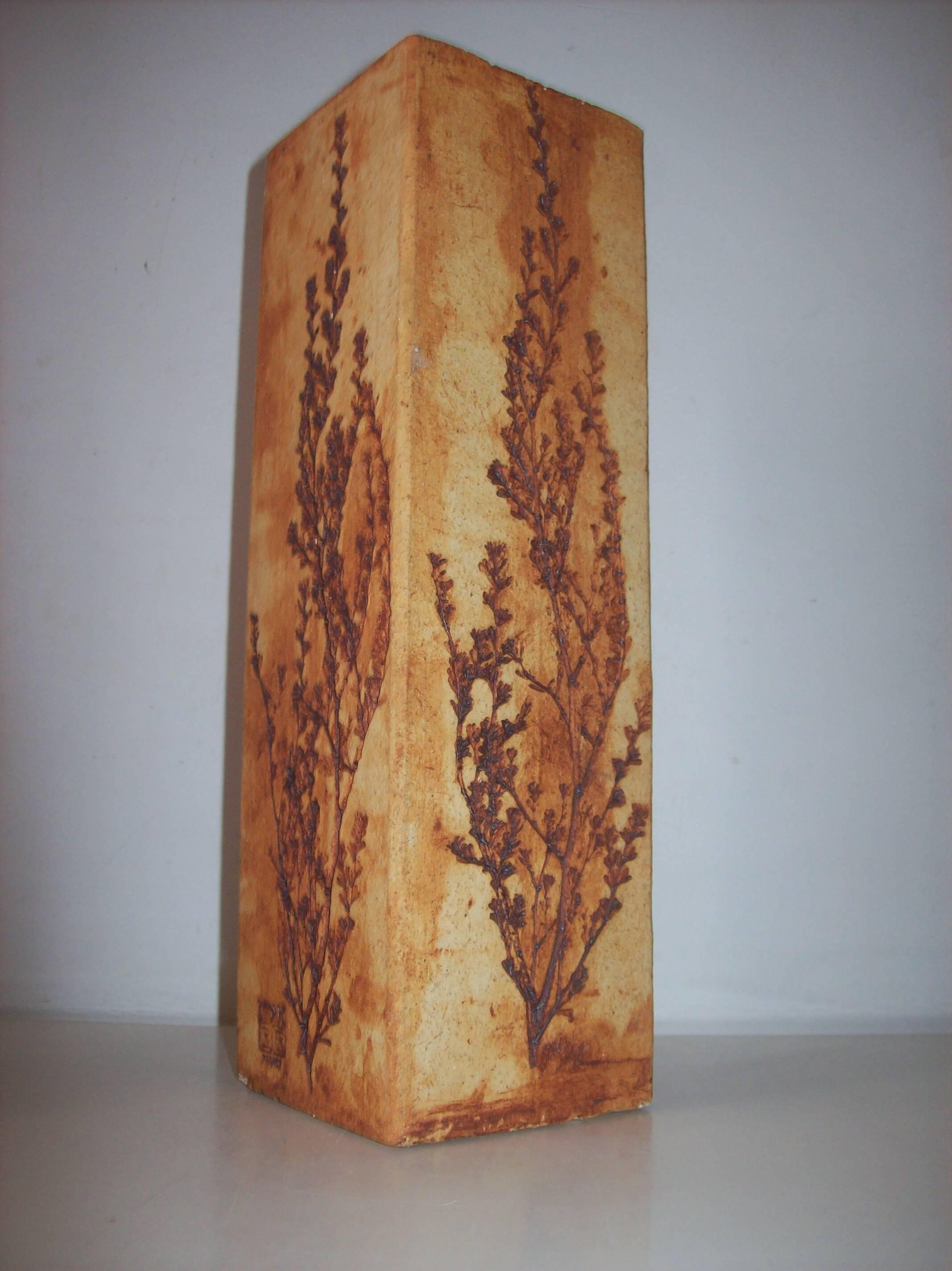 Ceramic vase signed raymonde leduc