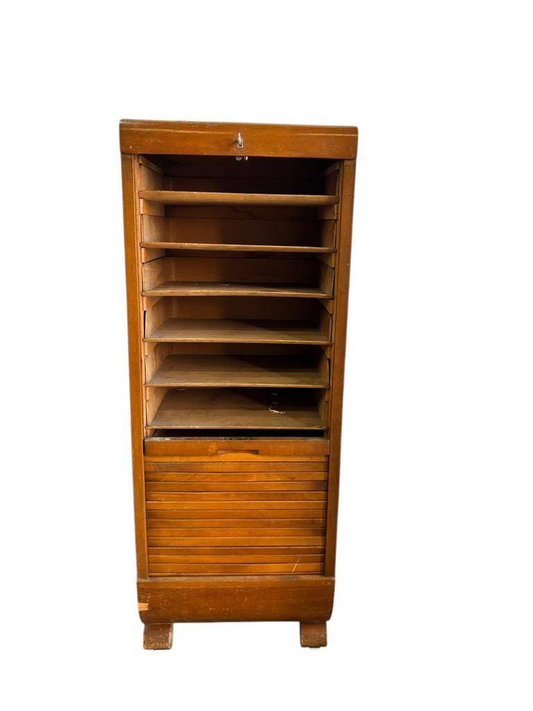 Vintage Art Deco Archive Cabinet / Curtain Cabinet