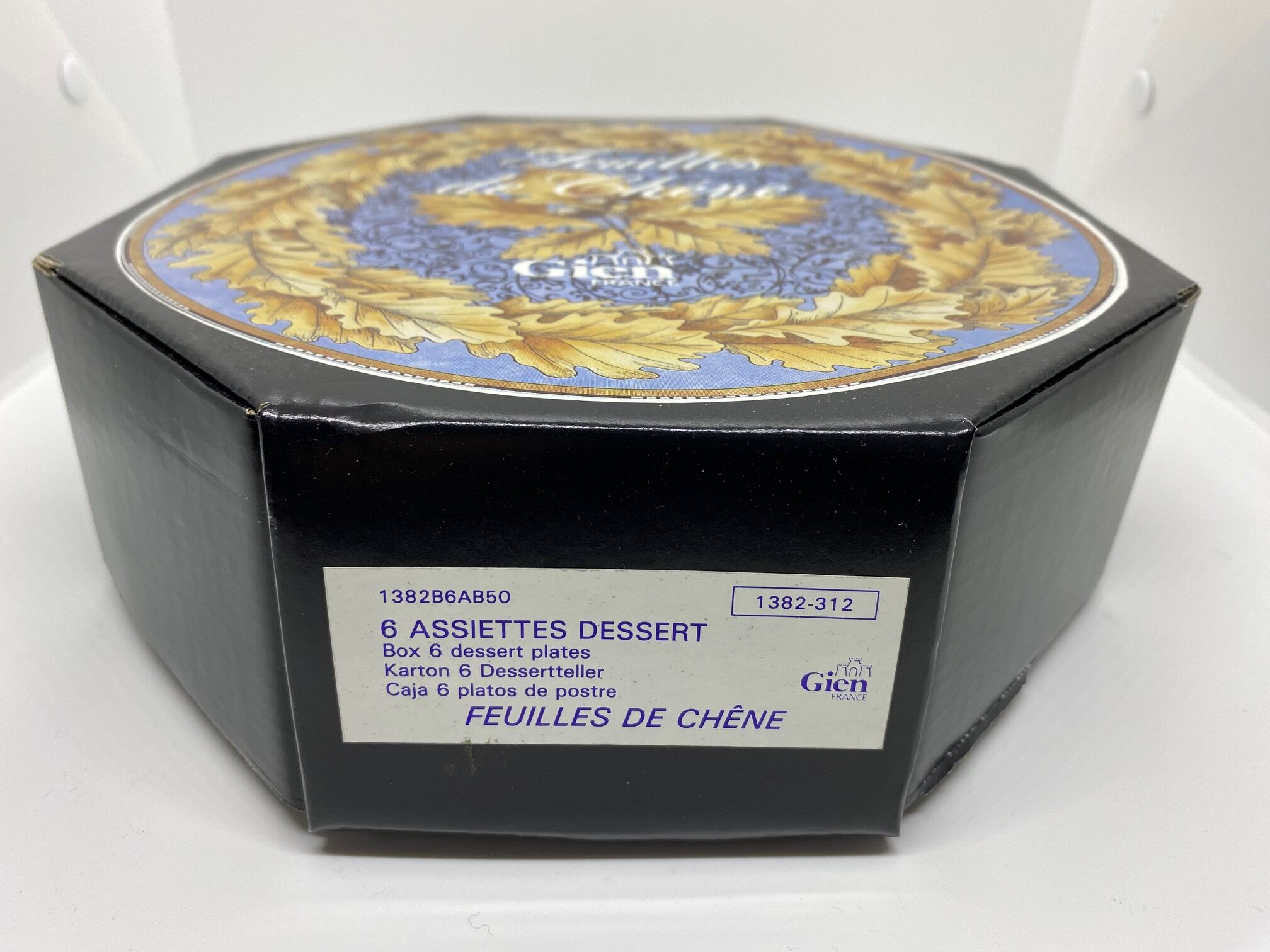 6 dessert plates, Oak Leaves, Gien