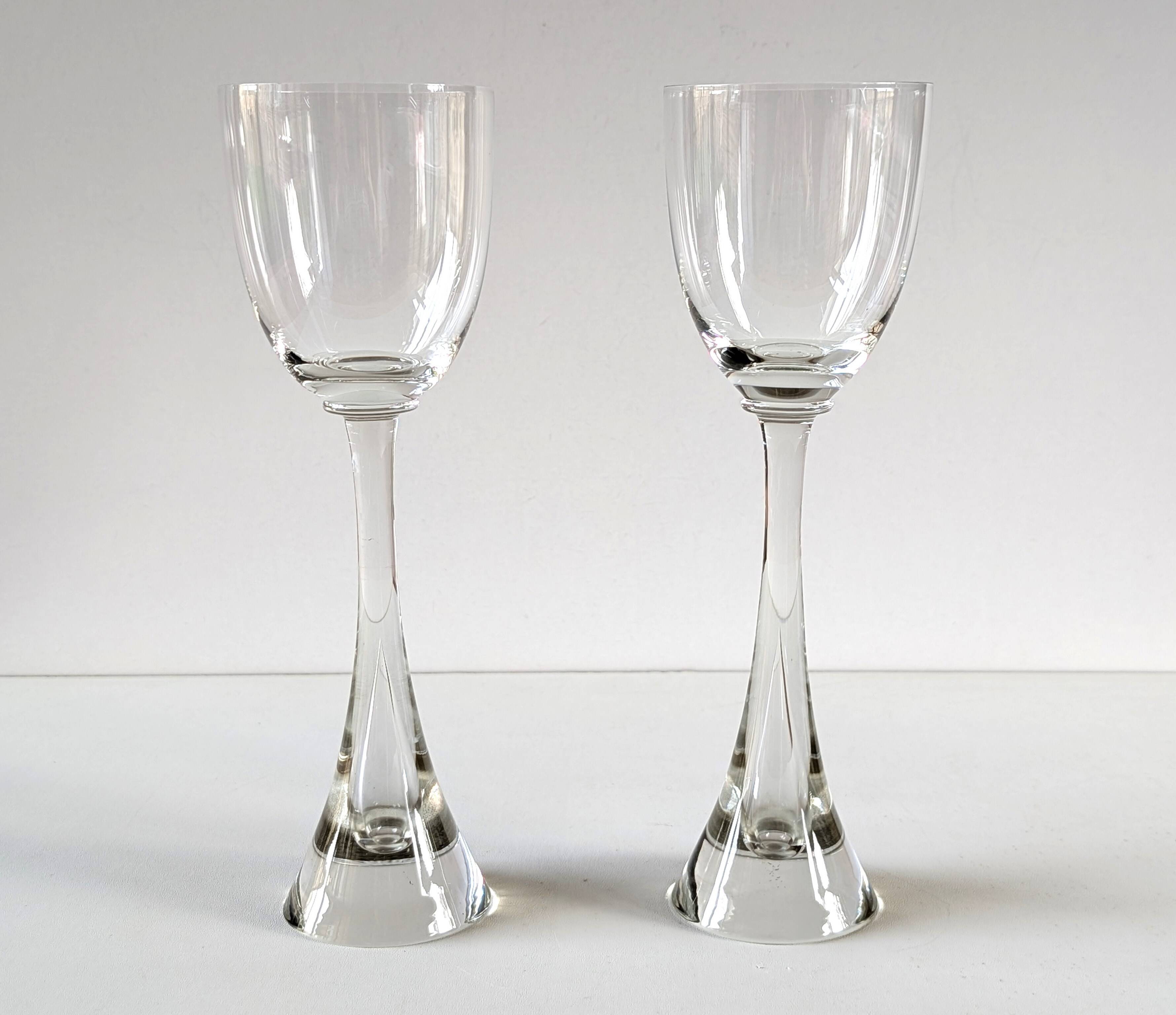 Set of 10 Flight water glasses from the 60s