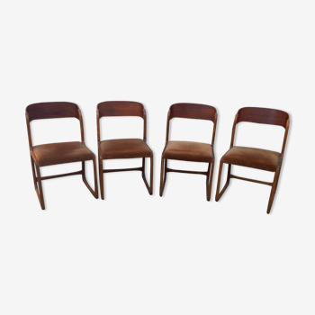 4 chaises traineau Baumann