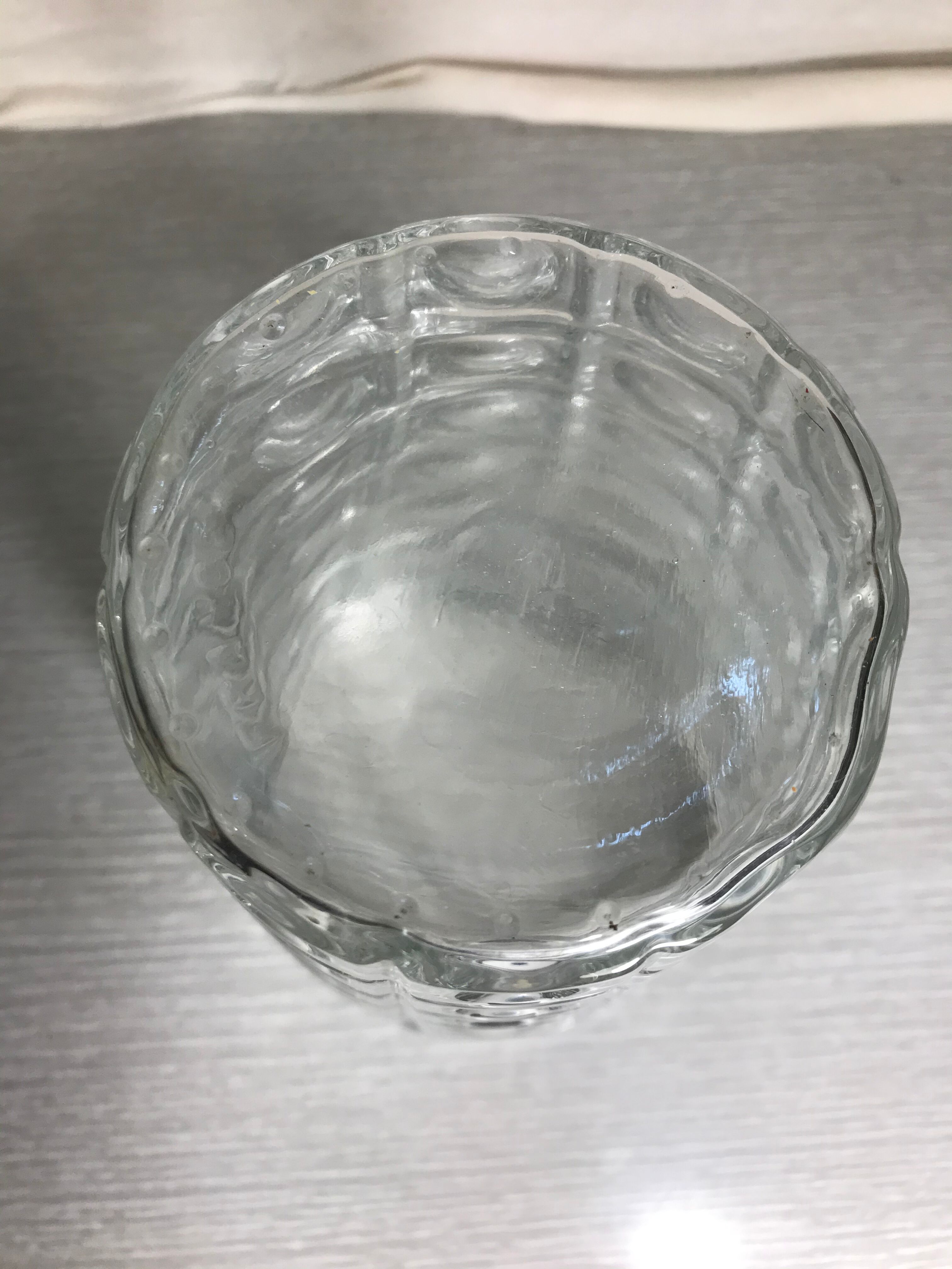 Pair De Vase Old Style ART DECO in Glass Moulded Made In France Vintage