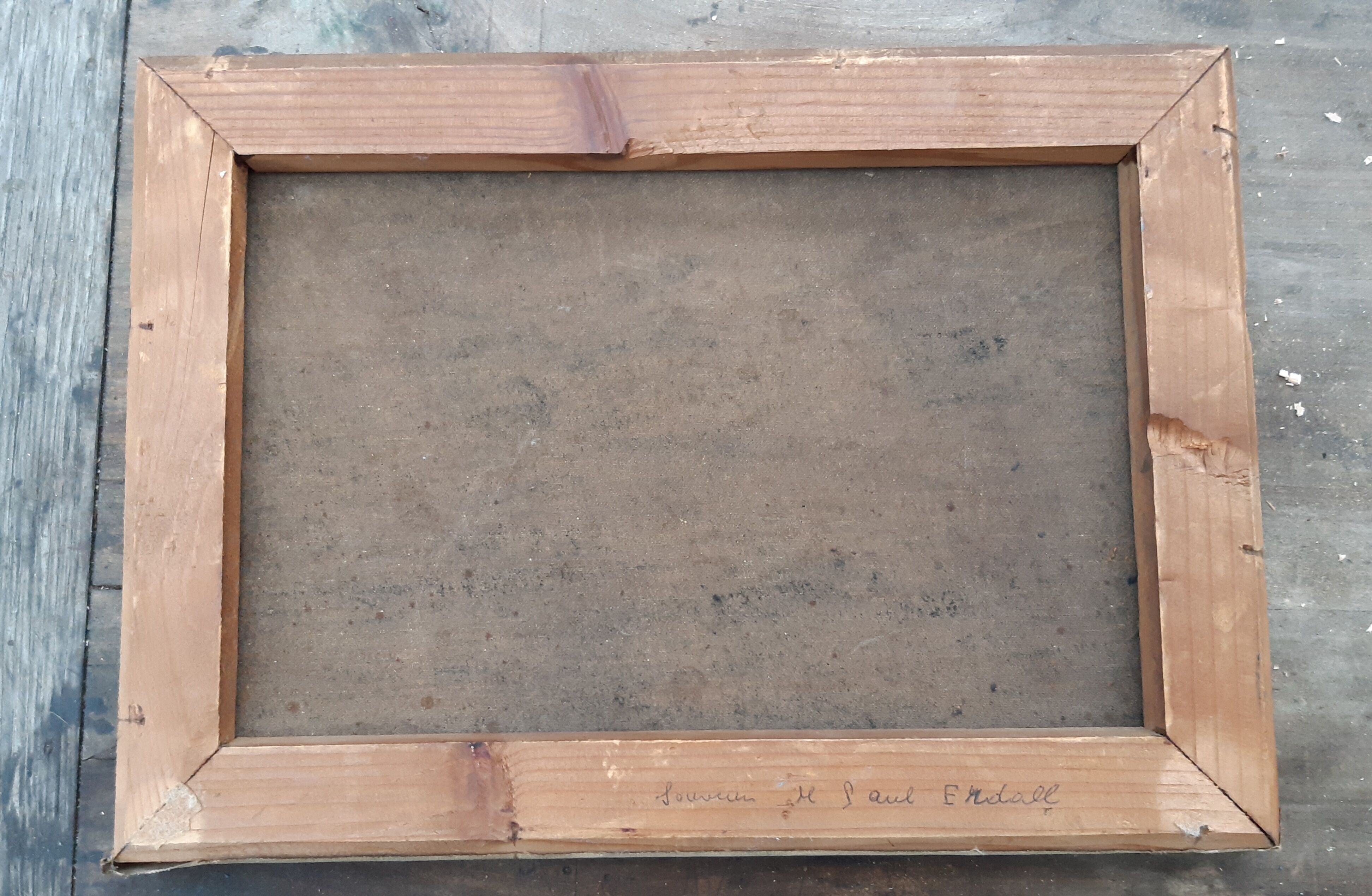 Oil on canvas "mountain lake"