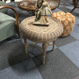 Rattan side table