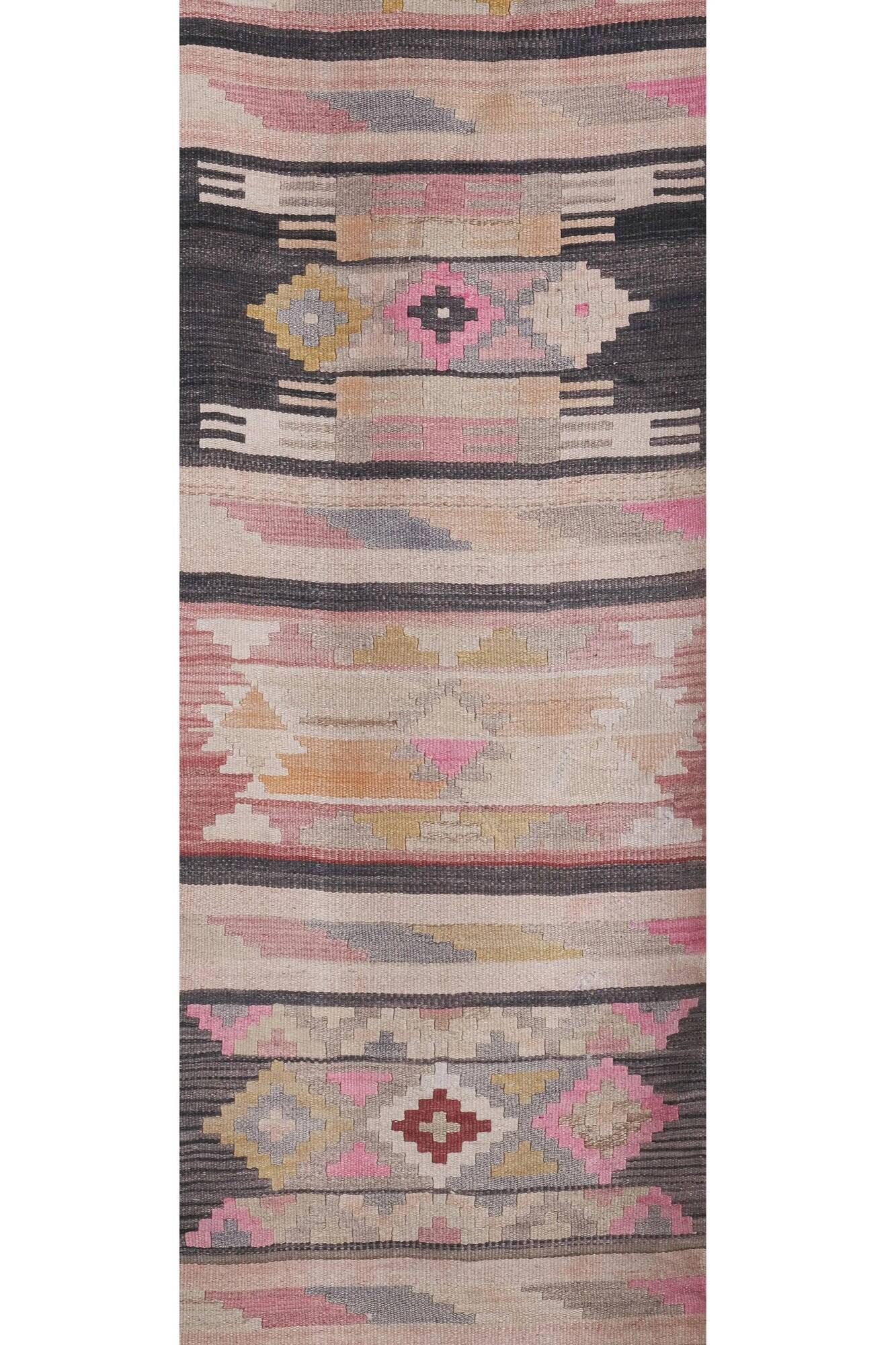 Vintage Turkish hallway rug 69x676 cm