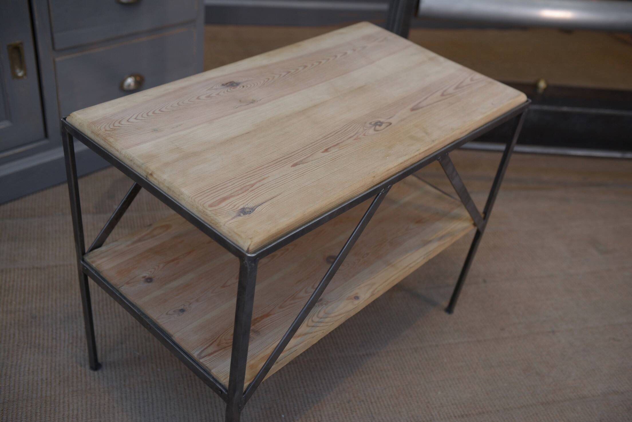 Small industrial side table 1970s