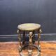 African bronze stool – anthropomorphic figures – tribal art