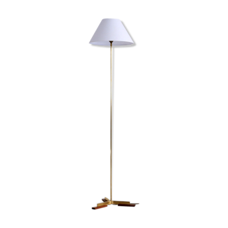 Lampadaire danois en laiton 1960