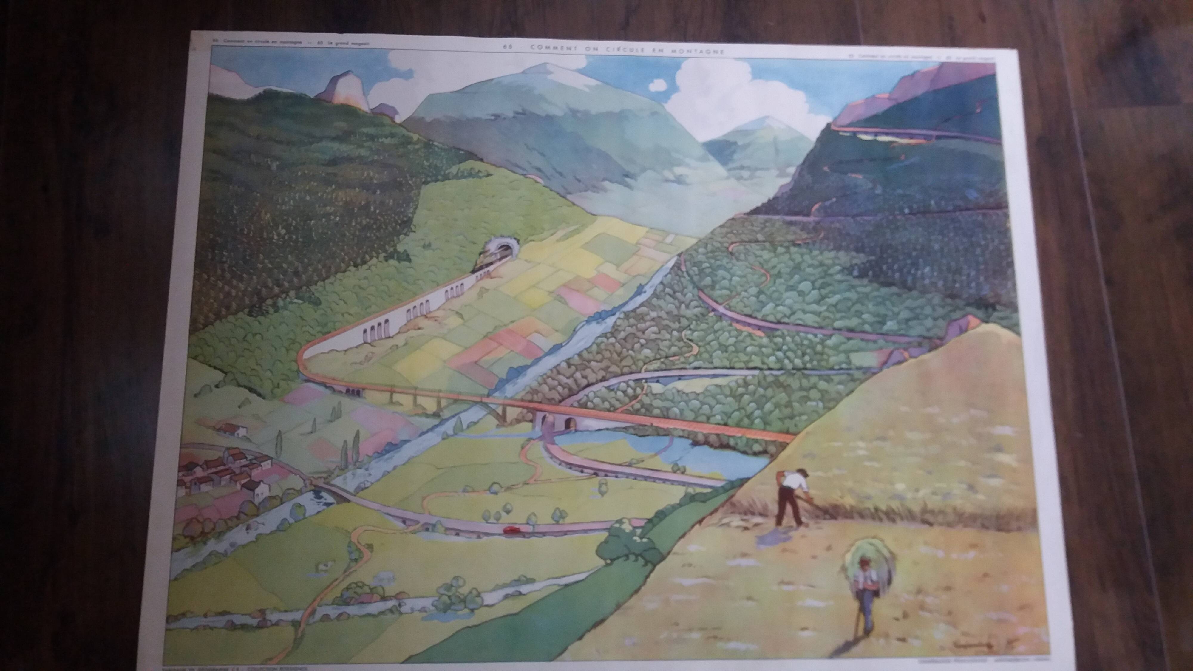 Educational poster for schools, the department store, Rossignol Montmorillon