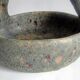 Old terracotta basket signed Campo Piano Orezza Corsican pottery Vintage 1960