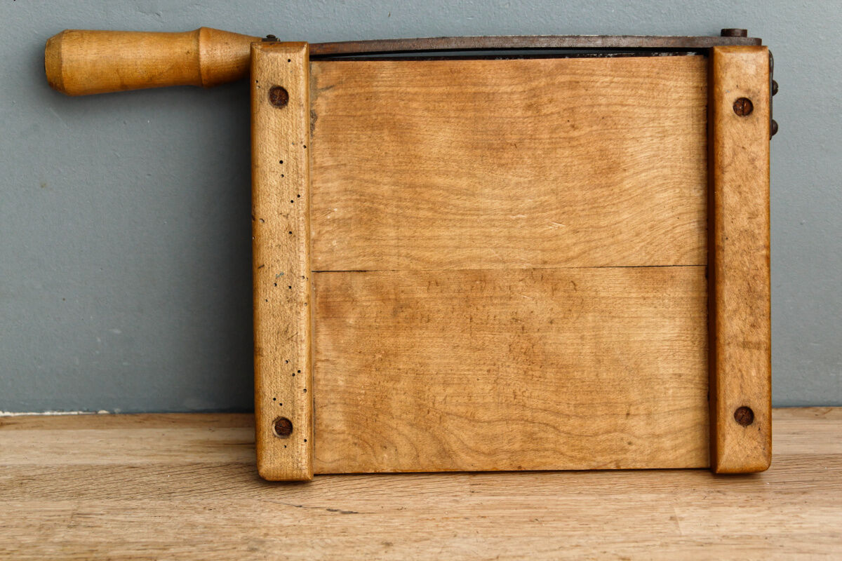 Old cutter, wood and metal