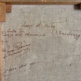 Hst painting "lake orta" cusio italy pino pessina da castanedo (1911 / 1991)