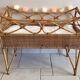Vintage cradle rattan and wicker