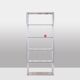 Pair of 6-shelf shelves with chrome-plated metal frames. 1970s.